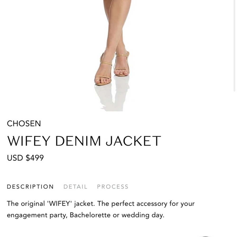 WIFEY Bridal Denim Jacket - Picture 4 of 8